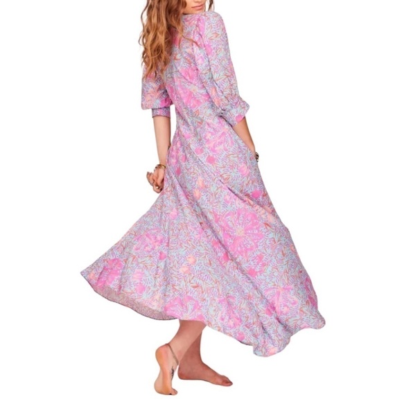 Jen’s Pirate Booty “Garden Party Medellin” maxi dress in watermelon color way - Picture 1 of 15